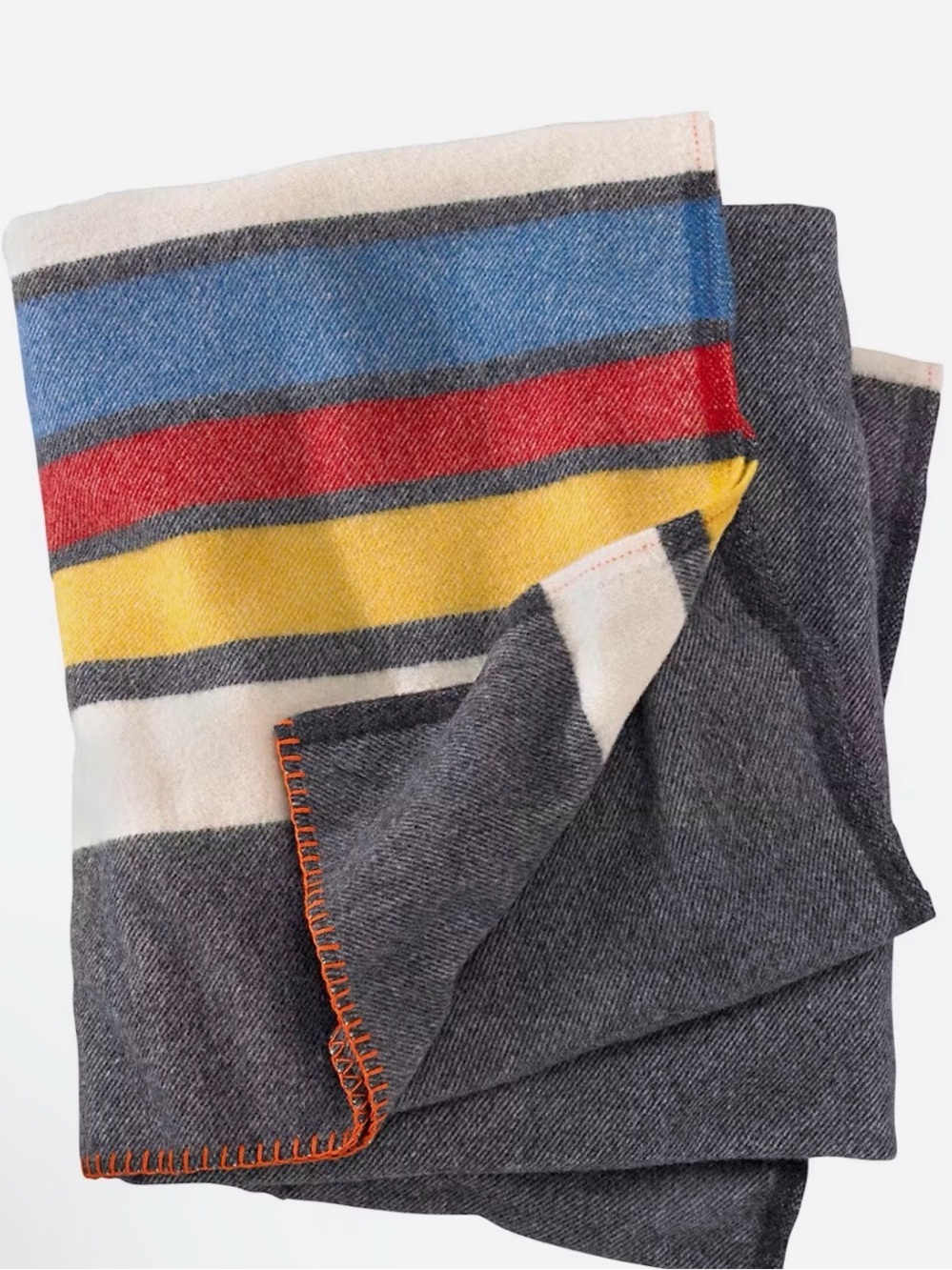 Woolrich Allegheny Blanket Wool Throw in Oxford Colorway